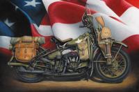 Motorcycles - 1941 Wla Harley Davidson - Colored Pencil